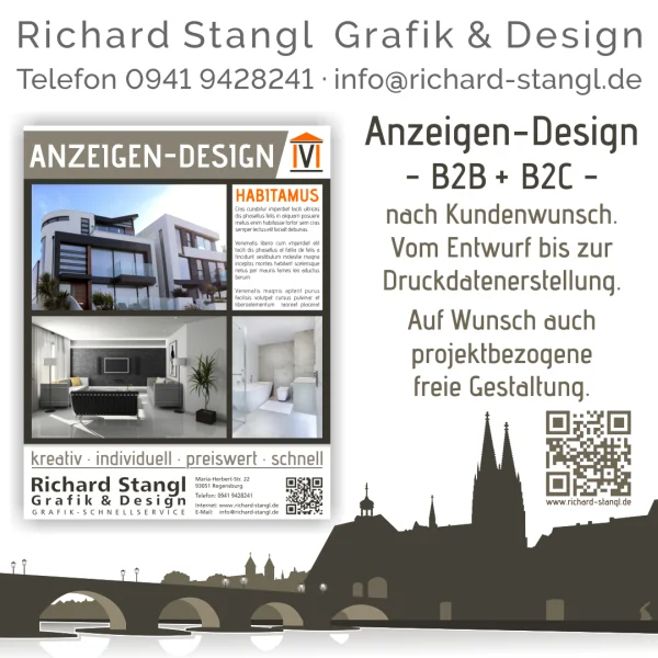 Richard Stangl Grafik und Design Angebot preiswertes Design von Anzeigen.