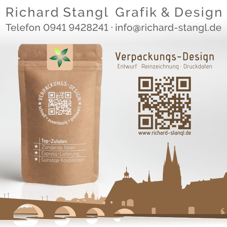 Grafikbuero Richard Stangl Angebot preiswertes Design von Verpackungen.