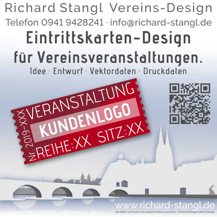 Richard Stangl Grafik und Design Angebot preiswertes Design von Eintrittskarten.